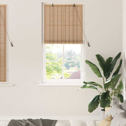 Roller Blind Natural and Brown 90 x 160 cm Bamboo
