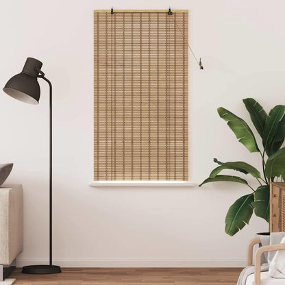 Roller Blind Natural and Brown 90 x 160 cm Bamboo