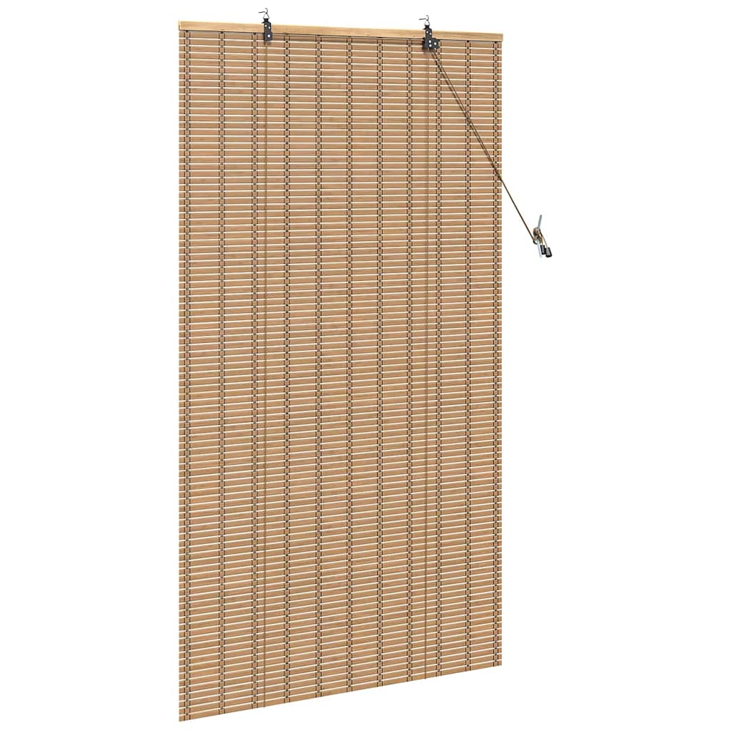 Roller Blind Natural and Brown 90 x 160 cm Bamboo