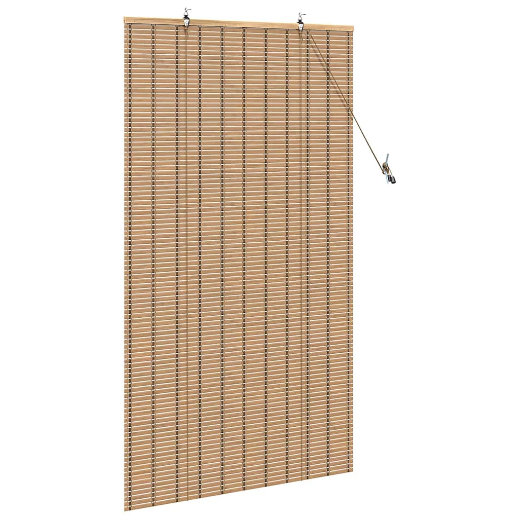 Roller Blind Natural and Brown 90 x 160 cm Bamboo