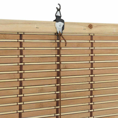 Roller Blind Natural and Brown 120 x 220 cm Bamboo