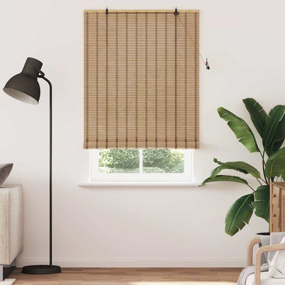 Roller Blind Natural and Brown 120 x 220 cm Bamboo