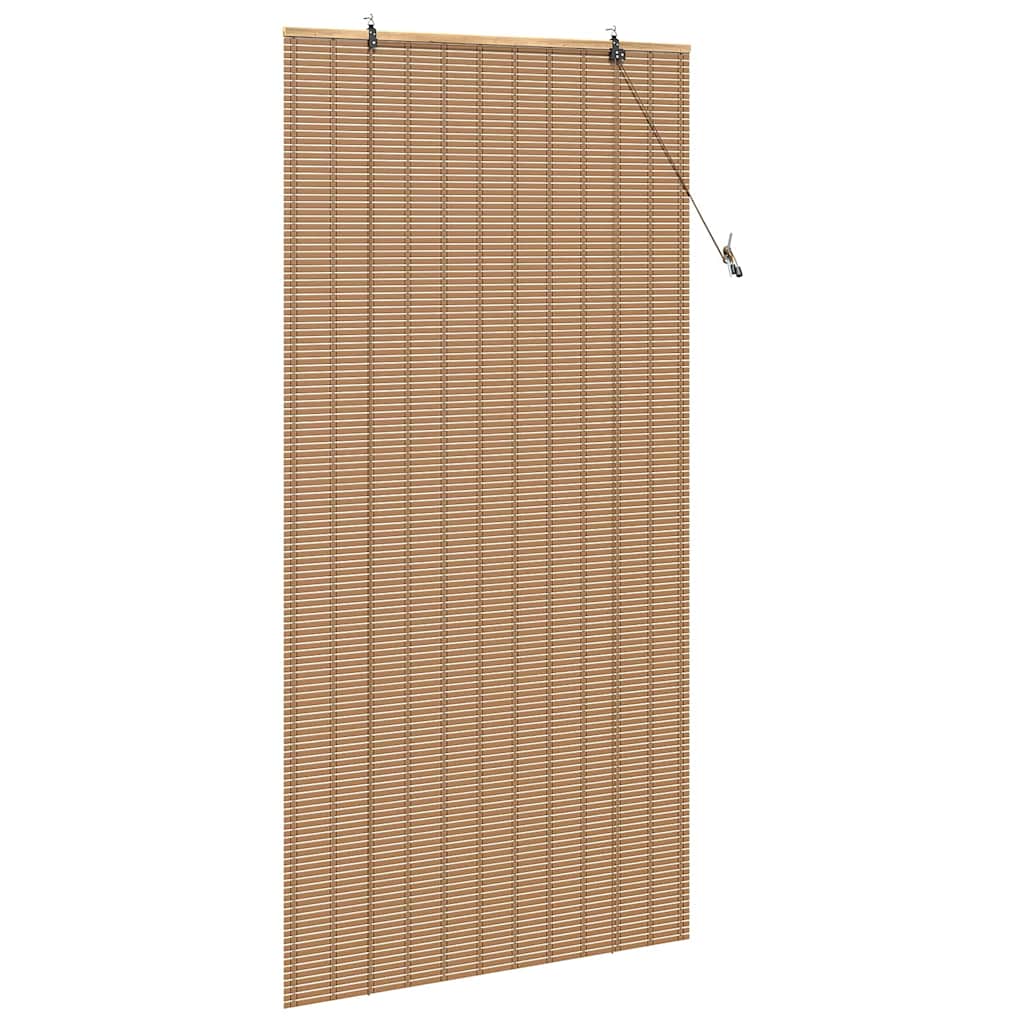 Roller Blind Natural and Brown 120 x 220 cm Bamboo