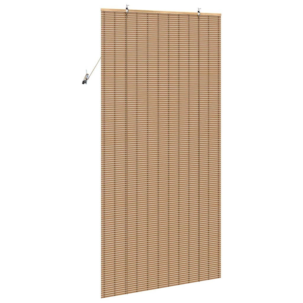 Roller Blind Natural and Brown 120 x 220 cm Bamboo