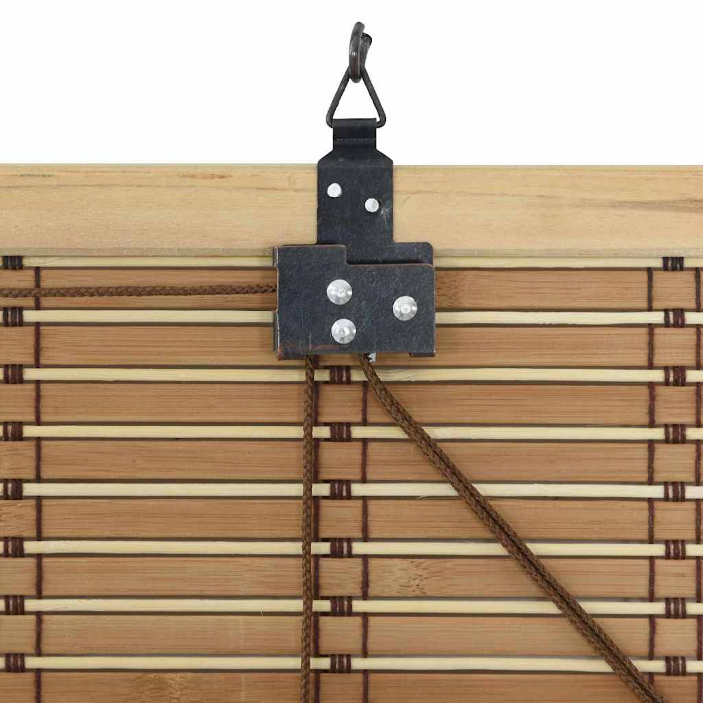 Roller Blind Natural and Brown 140 x 160 cm Bamboo
