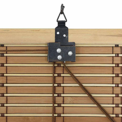 Roller Blind Natural and Brown 140 x 160 cm Bamboo
