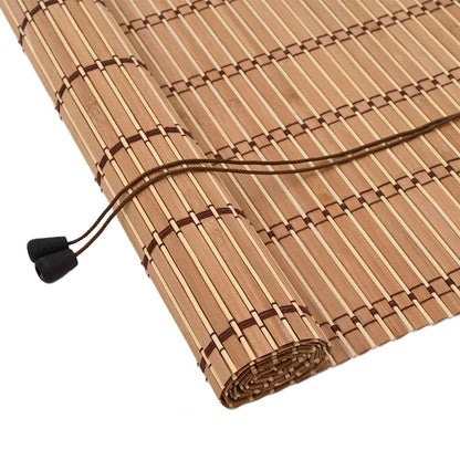 Roller Blind Natural and Brown 140 x 160 cm Bamboo