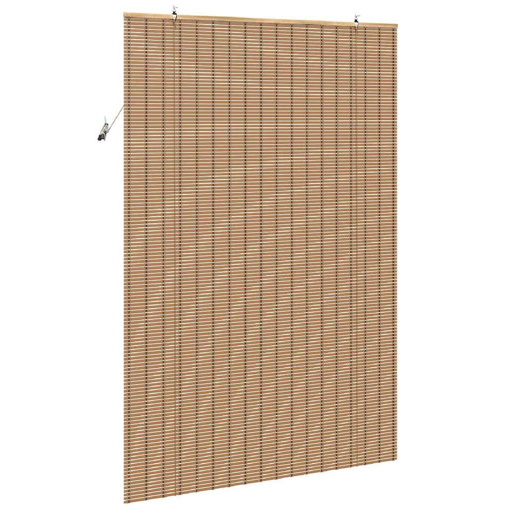 Roller Blind Natural and Brown 150 x 220 cm Bamboo