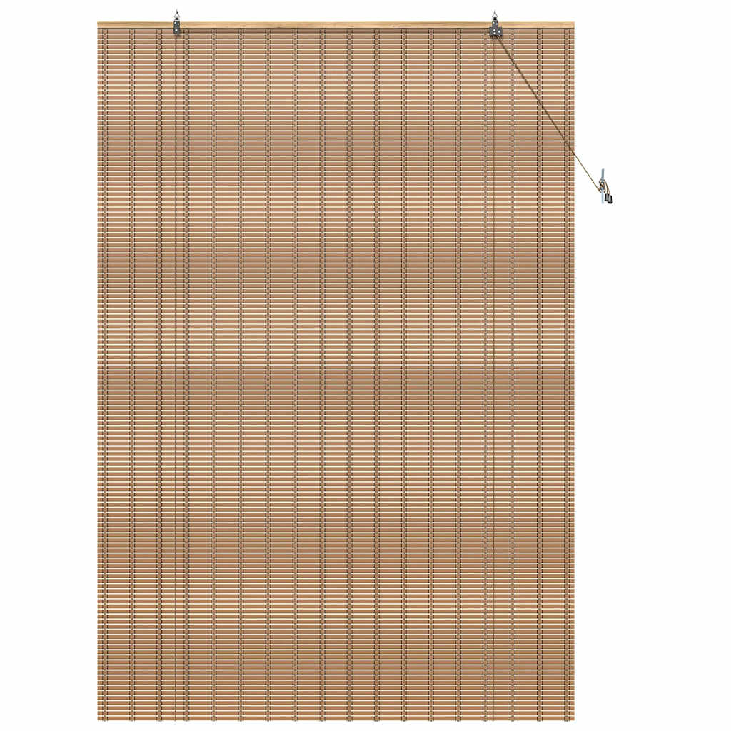 Roller Blind Natural and Brown 150 x 220 cm Bamboo
