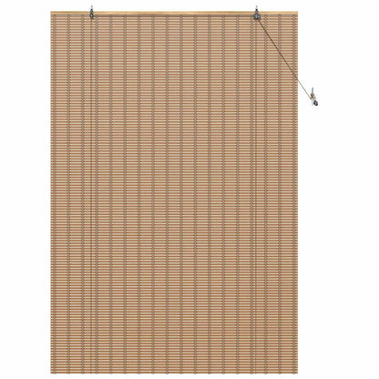 Roller Blind Natural and Brown 150 x 220 cm Bamboo