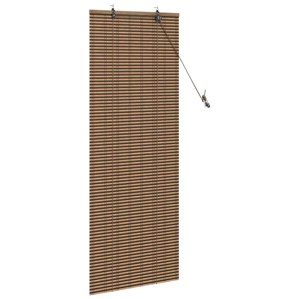 Roller Blind with Curtains Manual Brown 60 x 160 cm Bamboo