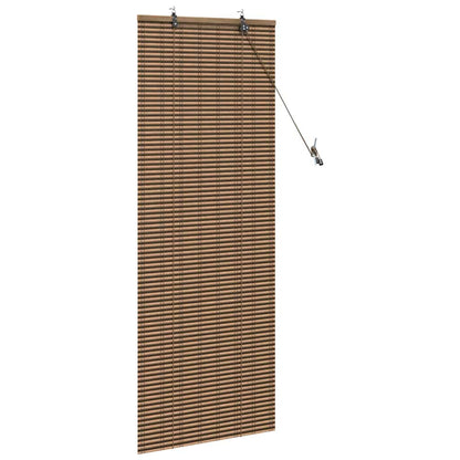 Roller Blind with Curtains Manual Brown 60 x 160 cm Bamboo
