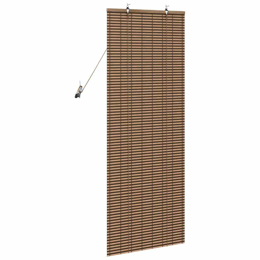Roller Blind with Curtains Manual Brown 60 x 160 cm Bamboo