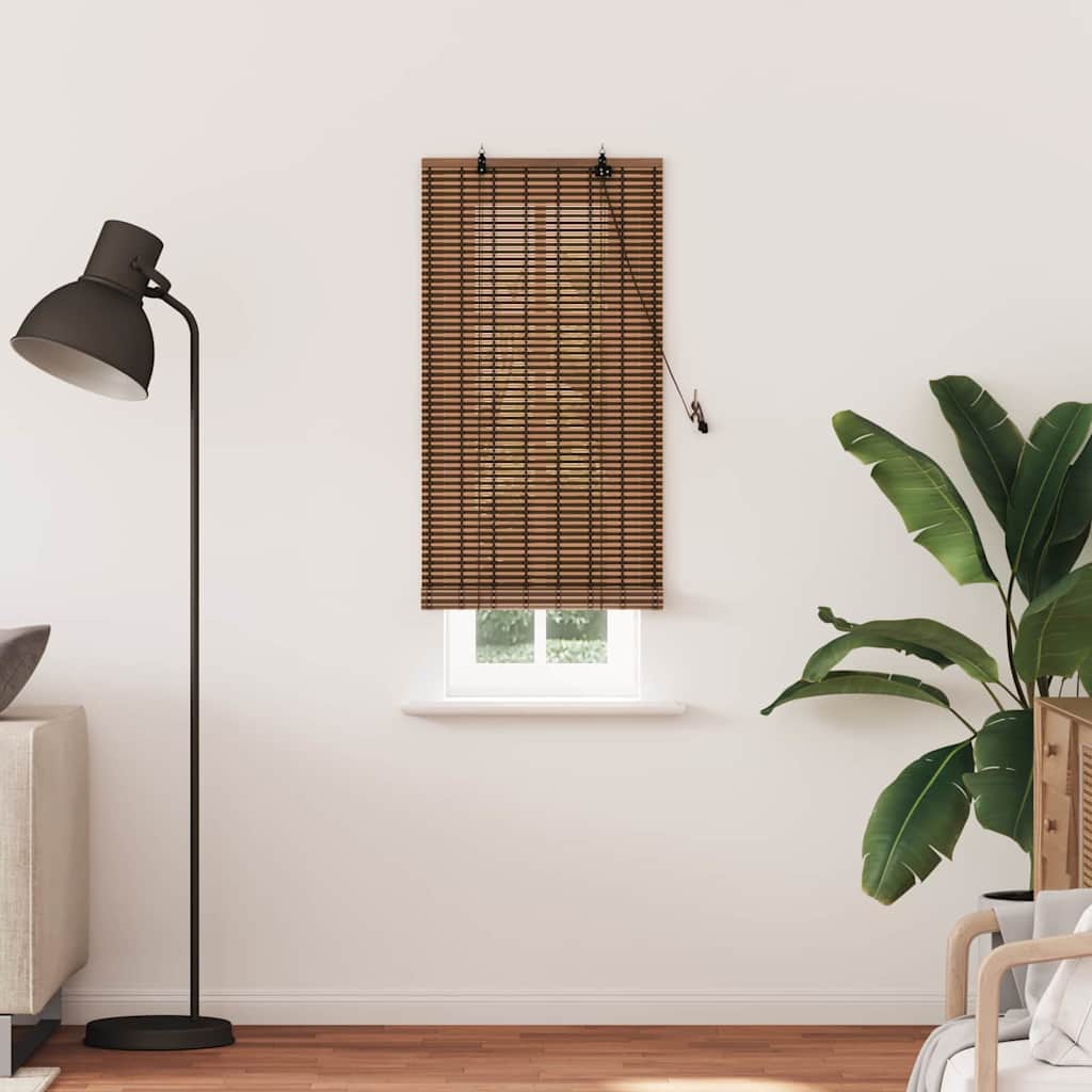 Roller Blind Brown 60 x 220 cm Bamboo
