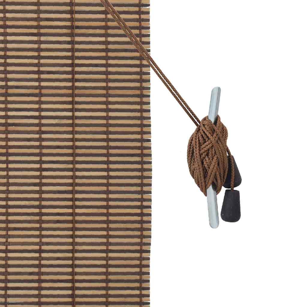 Roller Blind Brown 80 x 160 cm Bamboo
