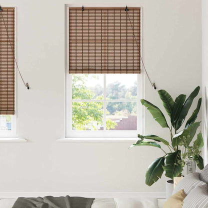Roller Blind Brown 80 x 220 cm Bamboo