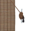 Window Blind with Curtains Manual Brown 110 x 220 cm Bamboo