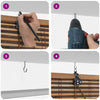Window Blind with Curtains Manual Brown 110 x 220 cm Bamboo