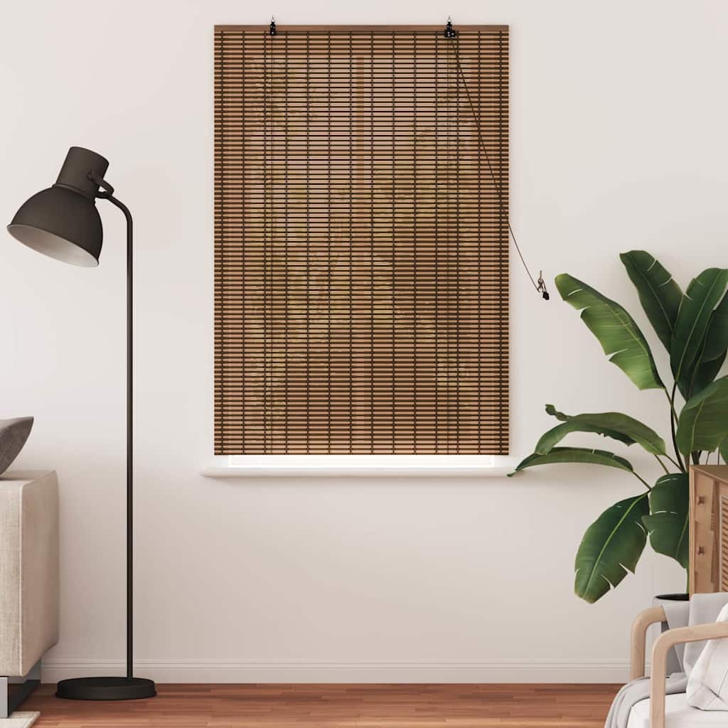 Roller Blind Brown 120 x 160 cm Bamboo