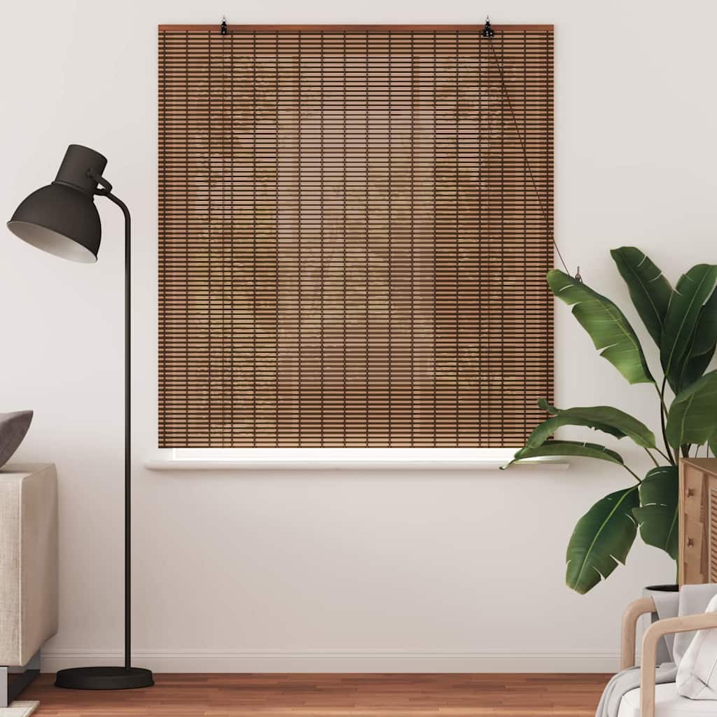 Roller Blind Brown 140 x 160 cm Bamboo
