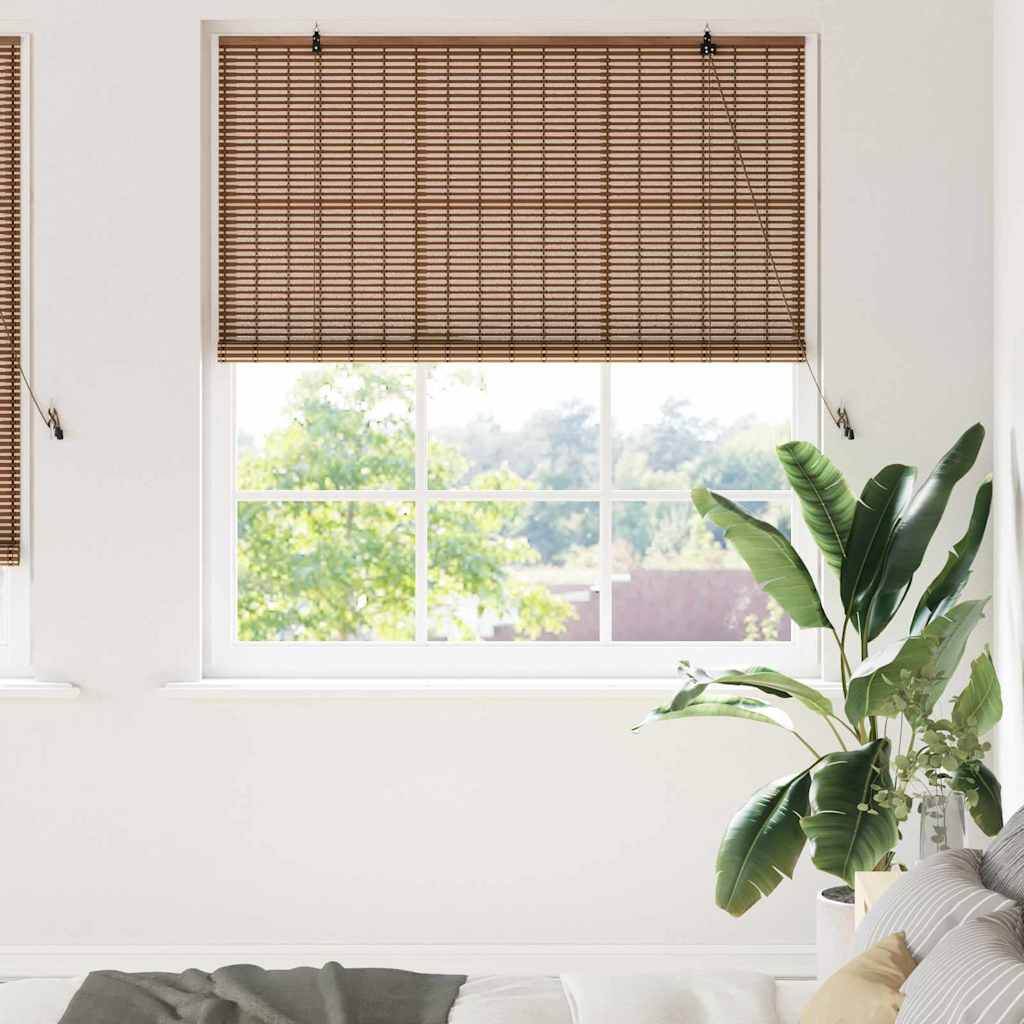 Roller Blind Brown 150 x 220 cm Bamboo