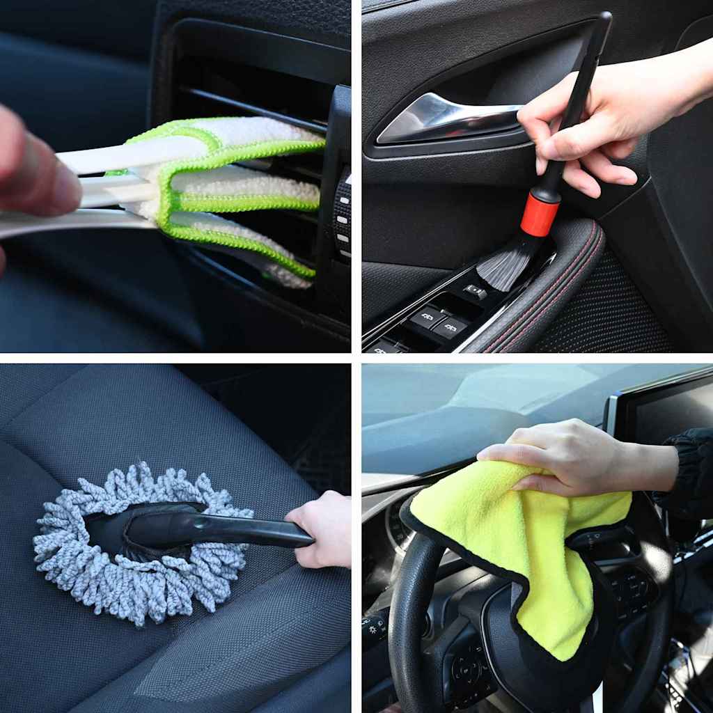 Car Brush Set Multicolour Poly Rattan