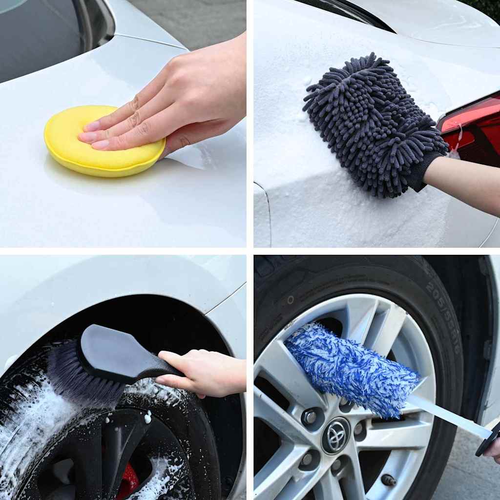 Car Brush Set Multicolour Poly Rattan