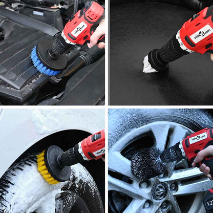 Car Brush Set Multicolour Poly Rattan