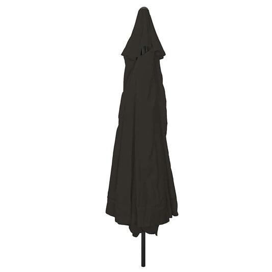 Garden Parasol Black 395 x 395 x 245 cm Polyester and Steel