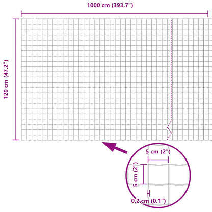 Euro Fence Grey 1.2 x 10 m PVC-coated iron