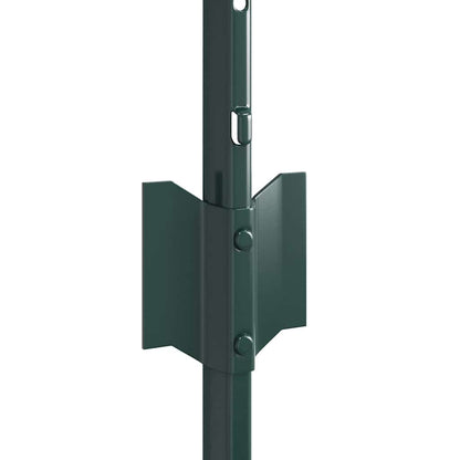 Embedded Fence Post 44 pcs Green 100 cm Powder-Coated Steel