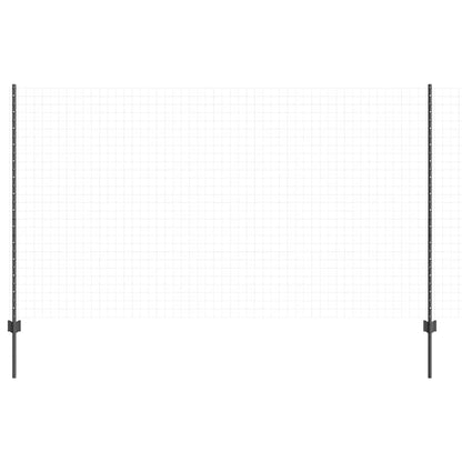 Embedded Fence Post 22 pcs Grey 180 cm Powder-Coated Steel
