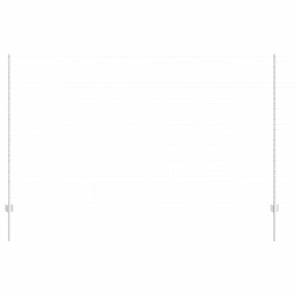 Embedded Fence Post 44 pcs Silver 200 cm Powder-Coated Steel