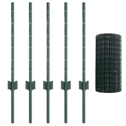 Fence with Post Green