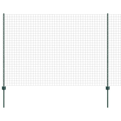 Euro Fence with Post 10 x 1.6 m PVC-Coated Steel Green Mesh