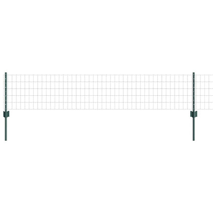 Euro Fence with Post 10 x 0.4 m PVC-Coated Steel Green Mesh