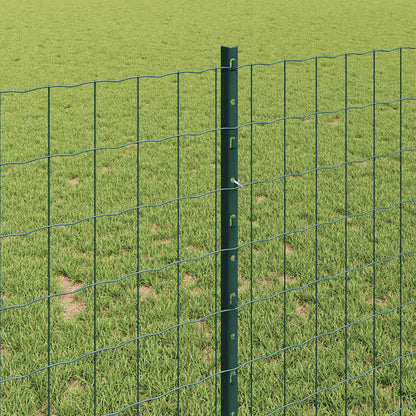 Euro Fence with Post 10 x 1 m PVC-Coated Steel Green Mesh