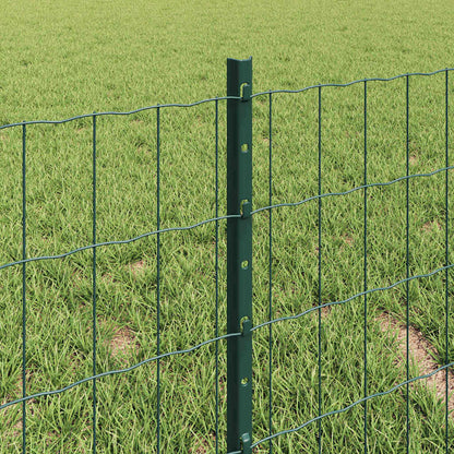 Euro Fence with Post 10 x 0.4 m PVC-Coated Steel Green Mesh