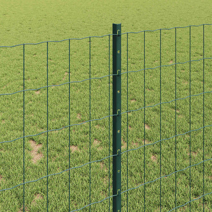 Euro Fence with Post 10 x 1 m PVC-Coated Steel Green Mesh