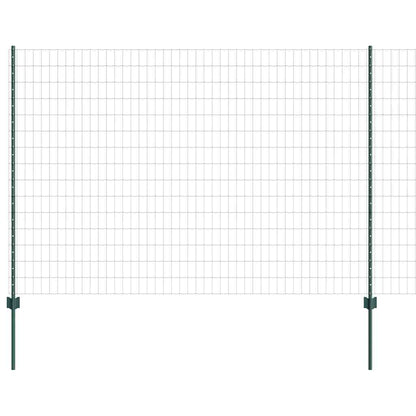 Euro Fence with Post 10 x 1.6 m PVC-Coated Steel Green Mesh