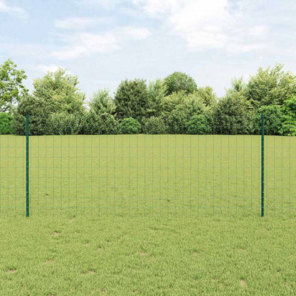 Euro Fence with Post 10 x 1 m PVC-Coated Steel Green Mesh
