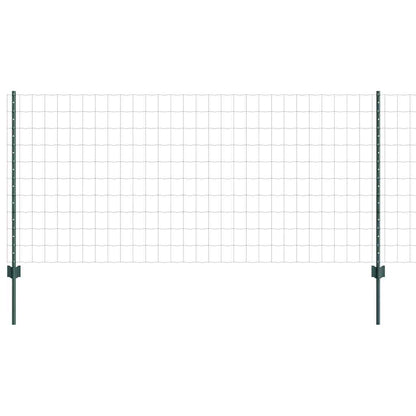 Euro Fence with Post 10 x 1 m PVC-Coated Steel Green Mesh