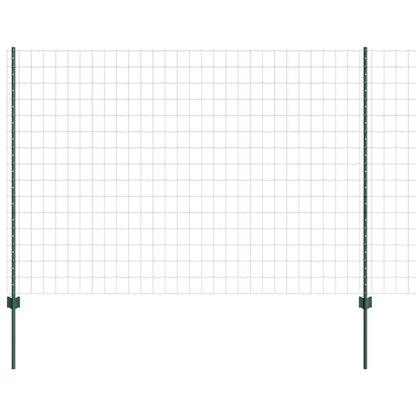Euro Fence with Post 10 x 1.6 m PVC-Coated Steel Green Mesh