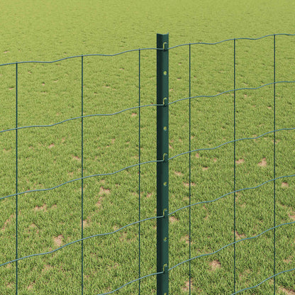 Euro Fence with Post 10 x 1.6 m PVC-Coated Steel Green Mesh