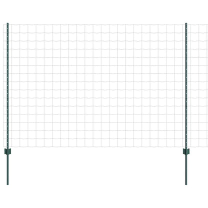 Euro Fence with Post 10 x 1.6 m PVC-Coated Steel Green Mesh