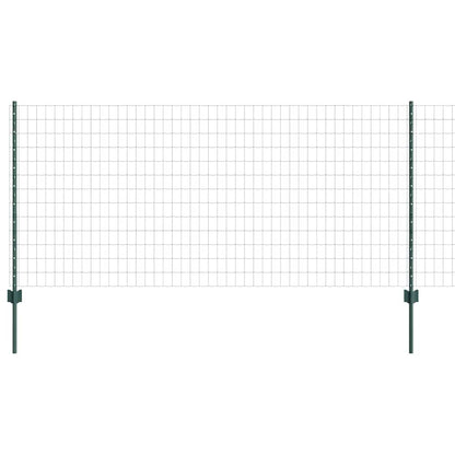 Euro Fence with Post 25 x 1 m PVC-Coated Steel Green Mesh