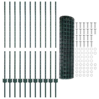 Fence with Post Green