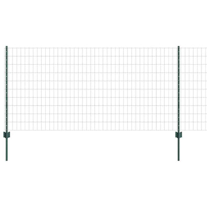 Euro Fence with Post 25 x 1 m PVC-Coated Steel Green Mesh