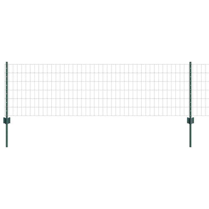Euro Fence with Post 50 x 0.6 m PVC-Coated Steel Green Mesh