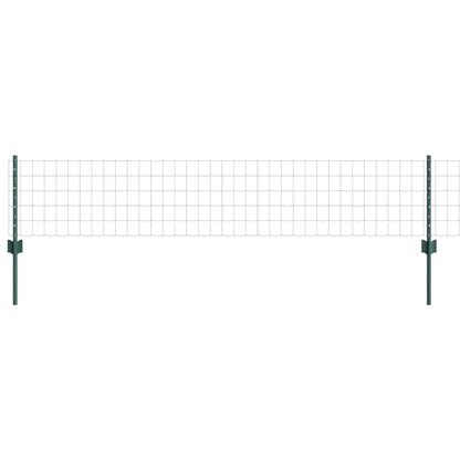 Euro Fence with Post 10 x 0.4 m PVC-Coated Steel Green Mesh